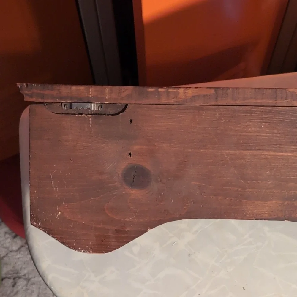 Vintage Wooden Wall Shelf with 3 Hooks Brown Wood Sawtooth Hangers